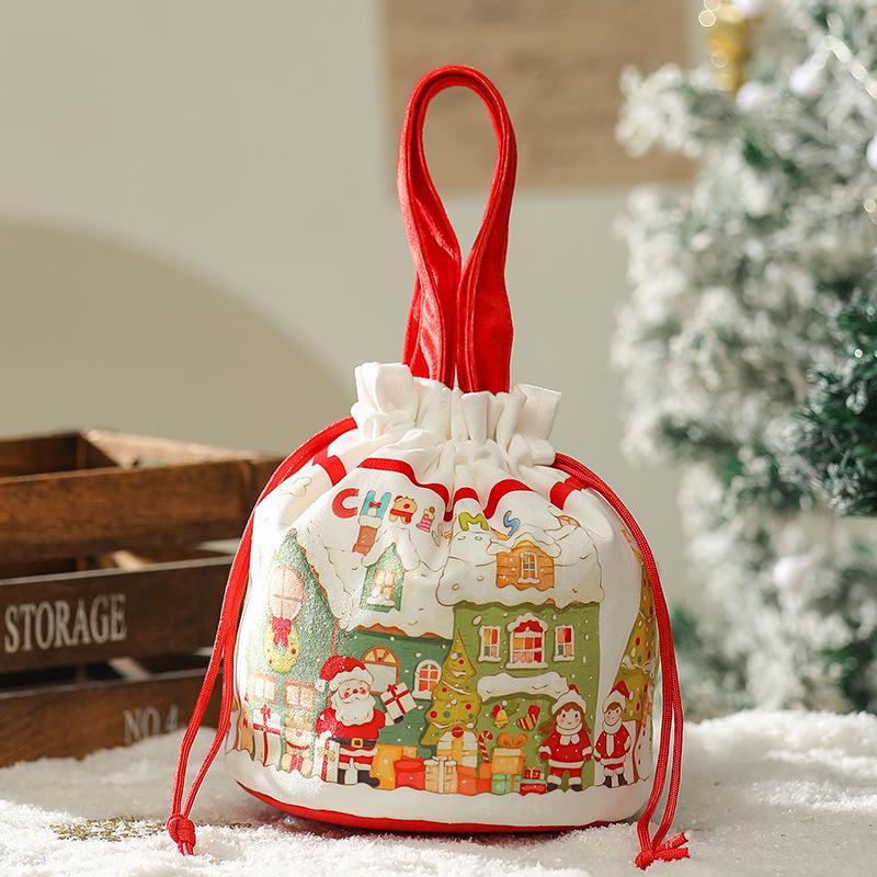 2025 Creative Christmas Gift Apple Box & Candy Drawstring Bag Handbag