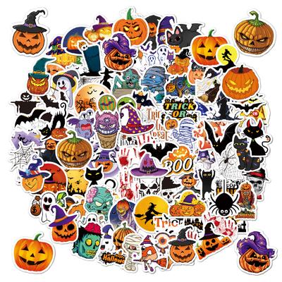 Halloween Sticker Holographic Laser Suitcase Water Cup Holiday Party Decoration Halloween Waterproof Sticker