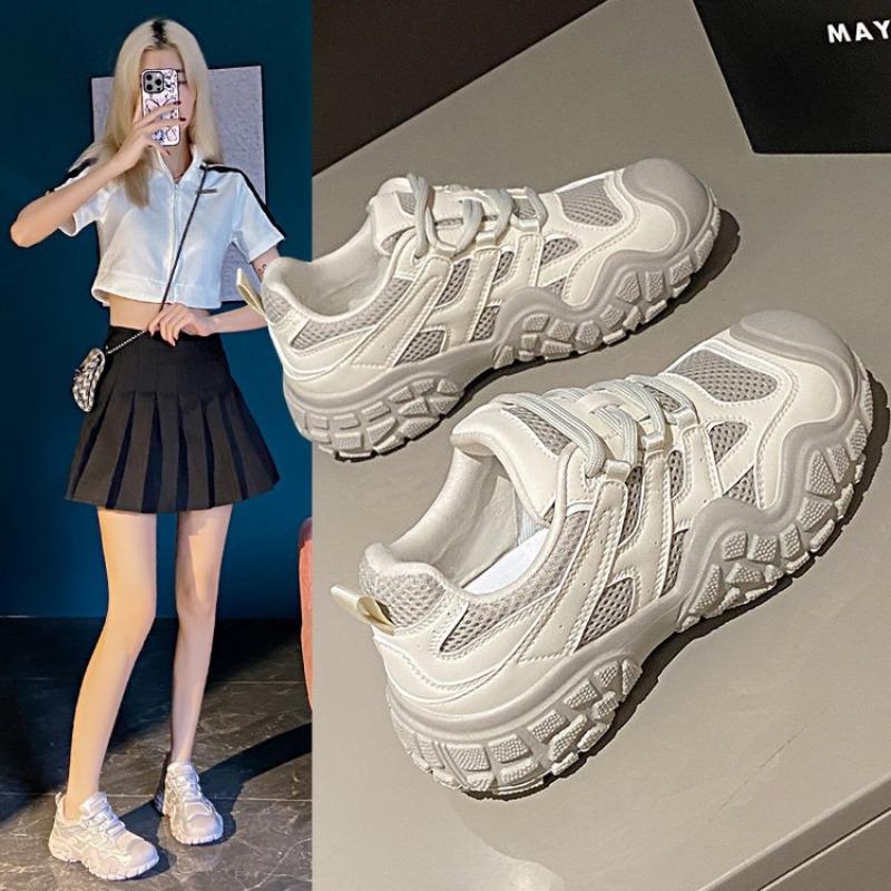 

Женские кроссовки на толстой подошве белого и черного цвета, модные повседневные женские кроссовки на вулканизированной подошве, спортивные кроссовки на высокой платформе для женщин 35 бежевый