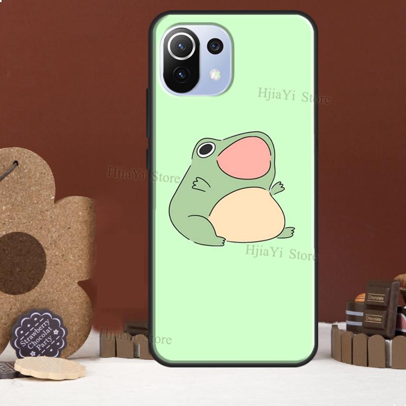 Cute Green Frog Phone Case For Xiaomi Mi 11 Lite 11Ultra 9T 10T 11T Pro POCO M3 M4 X3 Pro F3 Cover Coque