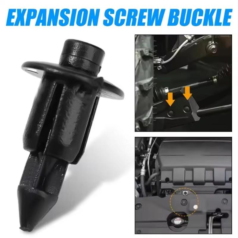 30/50/100PCS 6mm Black Plastic Rivet Vent Wiper Cover Clip Fixed Screw Clip Deflector Plastic Piercing Nail Fastener Auto Parts
