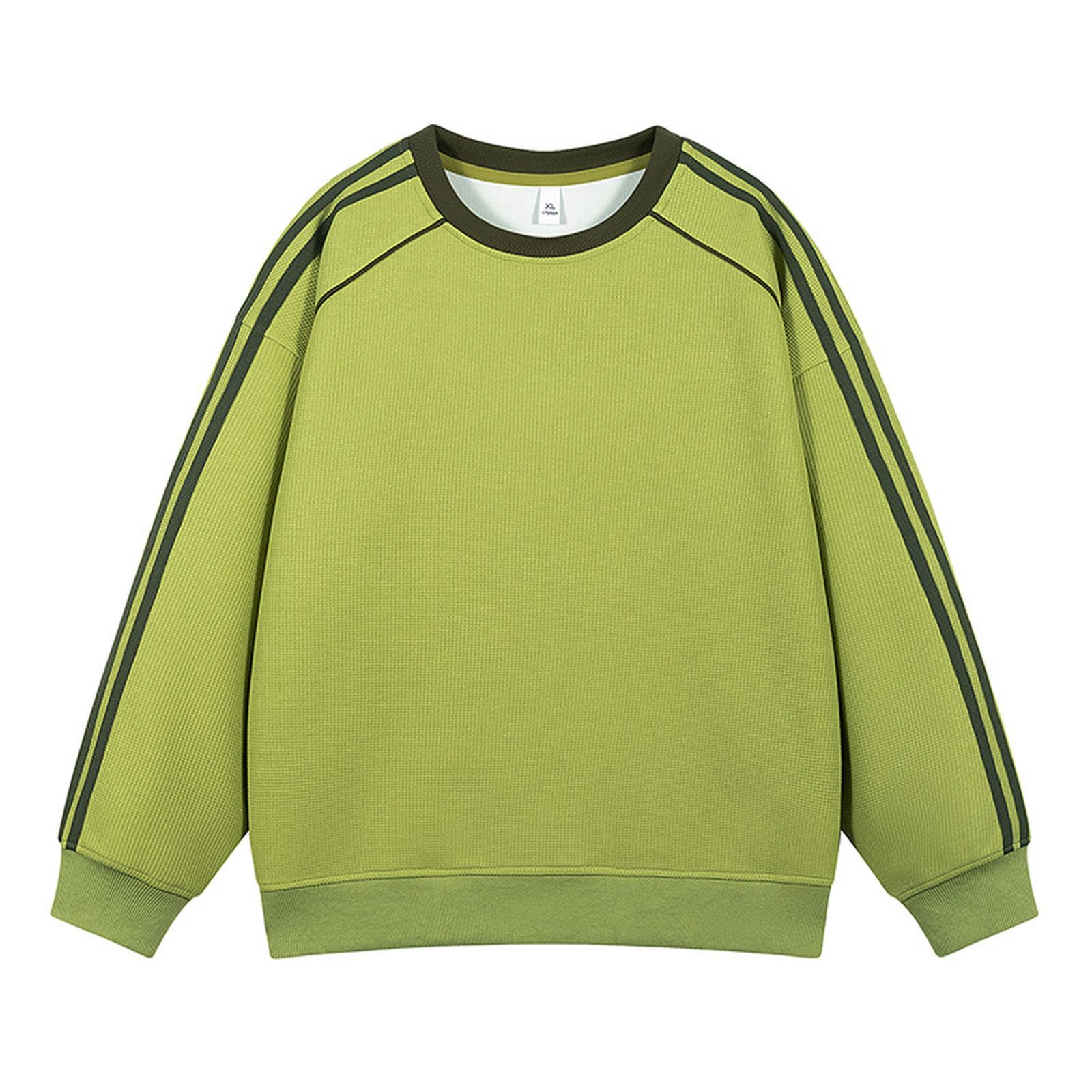 

Повседневный полосатый свитшот с круглым вырезом, дышащий и легкий спортивный топ, приталенный полосатый свитшот XXL