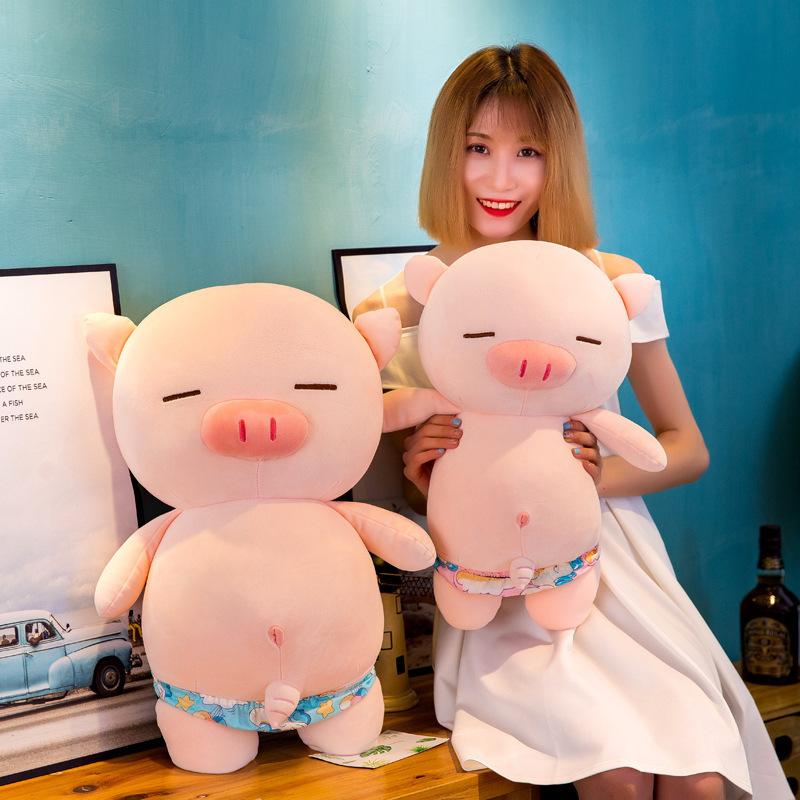 Same Style Beach Swimming Trunk Pig Pig Doll Street Stall Plush Toy Soft Rag Doll Doll