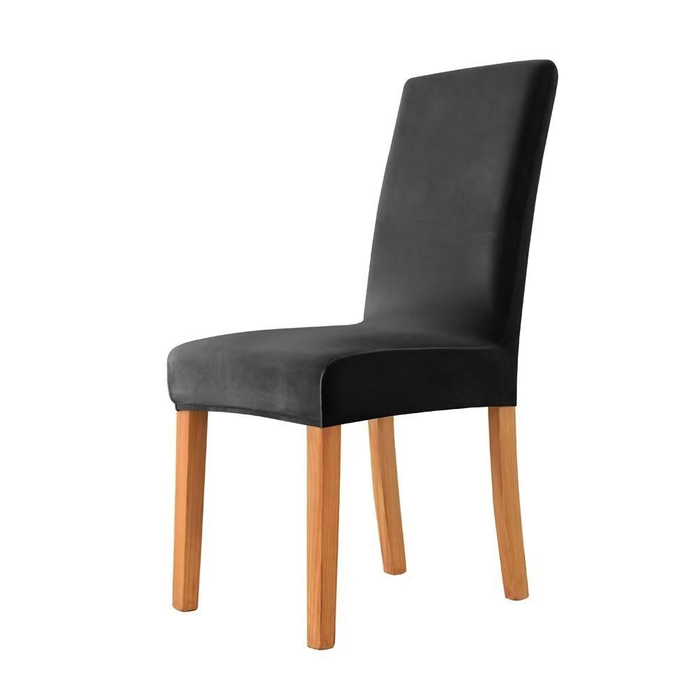 Fashion Dining Chair Cover Elastic Spandex Solid Color Stretch Chair Cover Slipcover High Back Kitchen Chair Cover Dining Room
