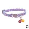 Fashion Rainbow Flower Cat Collar With Bell Kitten With Adjustable Cat 1Piece Collar Adjustable Necklace Pendant Puppy R0C6