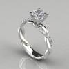 Plated Two-Tone Princess Square Diamond Engagement Ring for Women