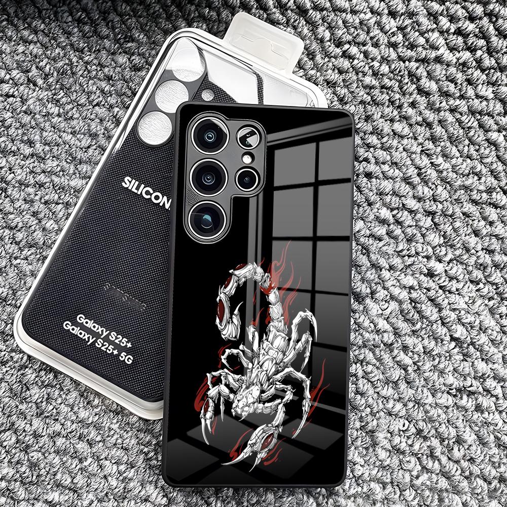 Scorpion Tattoo Design Phone Case For Samsung S26 Ultra S25 Edge Ultra S23 S22 S21 S20 Ultra Plus S24 Fe A25 Glass Cover