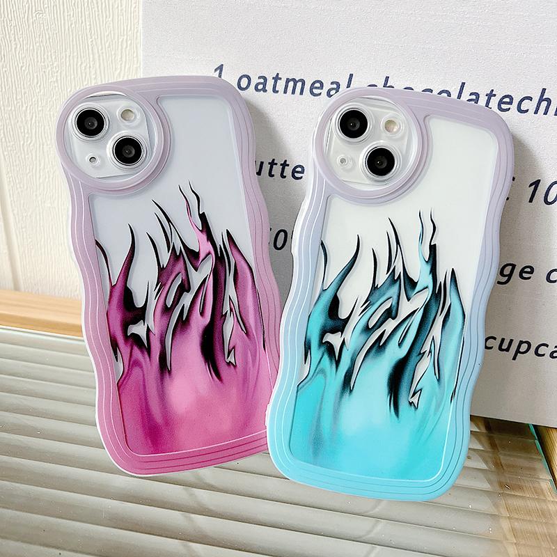 Wave Soft Phone Case For iPhone 15 OPPO A38 Reno 10 5G 8T Realme C55 C53 Samsung A54 A53 A52 A33 S23 S24 Ultra Redmi Note 12 Pro Note 11 Bumper Cover