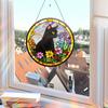 Stained Glass Window Hanging Ornament Colorful Acrylic Suncatcher Panel with Chain