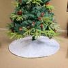 Christmas Tree Skirt 36/48/60 Inches White Christmas Tree Skirt Soft Fluffy Faux Fur Tree Skirt for Merry Christmas Party Supplies