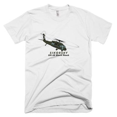 Sikorsky UH-60 Black Hawk Flugzeug T-Shirt - Personalisiert mit N#