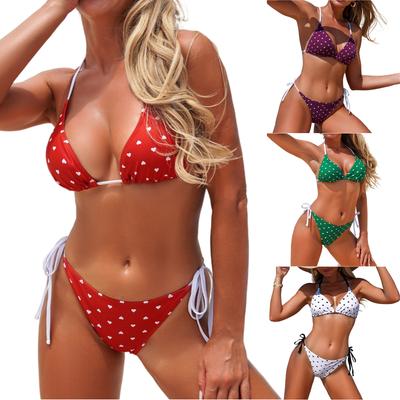 Dámské dvoudílné módní sexy bikiny s vyztuženými košíčky a kosticemi, plavky zdarma