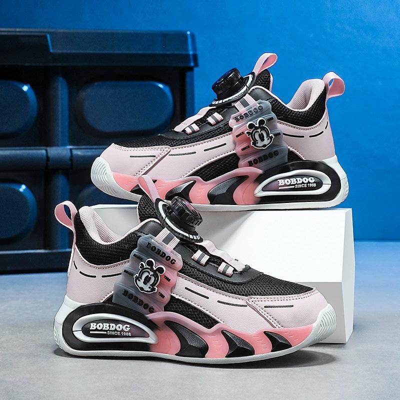 

Babu bean girls shoes spring and autumn new leather waterproof children s sports shoes mesh breathable girls casual dad shoes 39