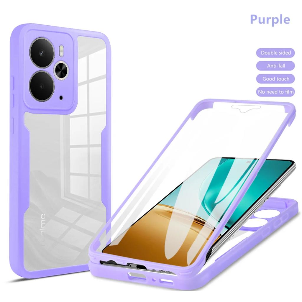 360 Full Body Screen Protector Transparent Case For Realme 14 15 Pro + Plus Size Shockproof Phone Cover For For Realme 14 15 14X