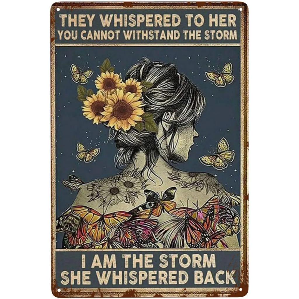 I Am The Storm Plaque Metal Tin Signs Wall Decoration Vintage Art Posters Iron Painting for Man Cave Home Cafe Garden Club Bar