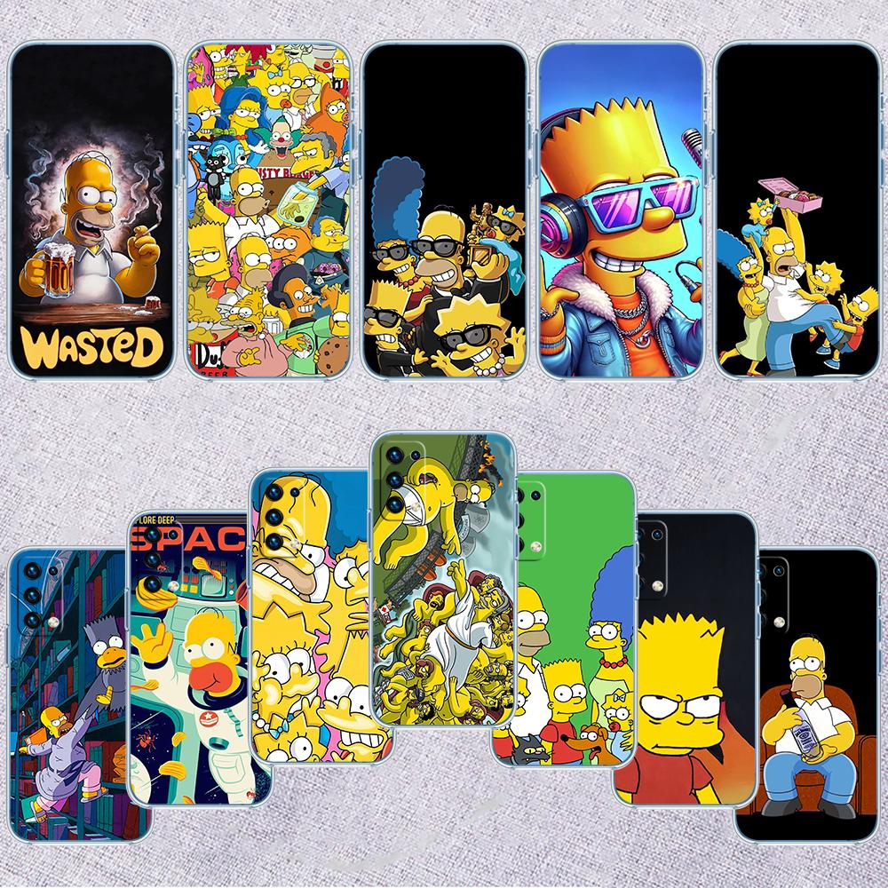 S-Simpsons-Art Transparent Phone Case for Motorola Moto G7 G8 G9 G84 G85 G73 G24 G15 Z2 Play Power Plus