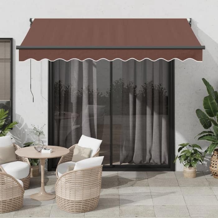 VidaXL Auvent rétractable automatique marron 300x250 cm, auvent, auvent de porte, auvent de jardin, store, auvent de 3215713