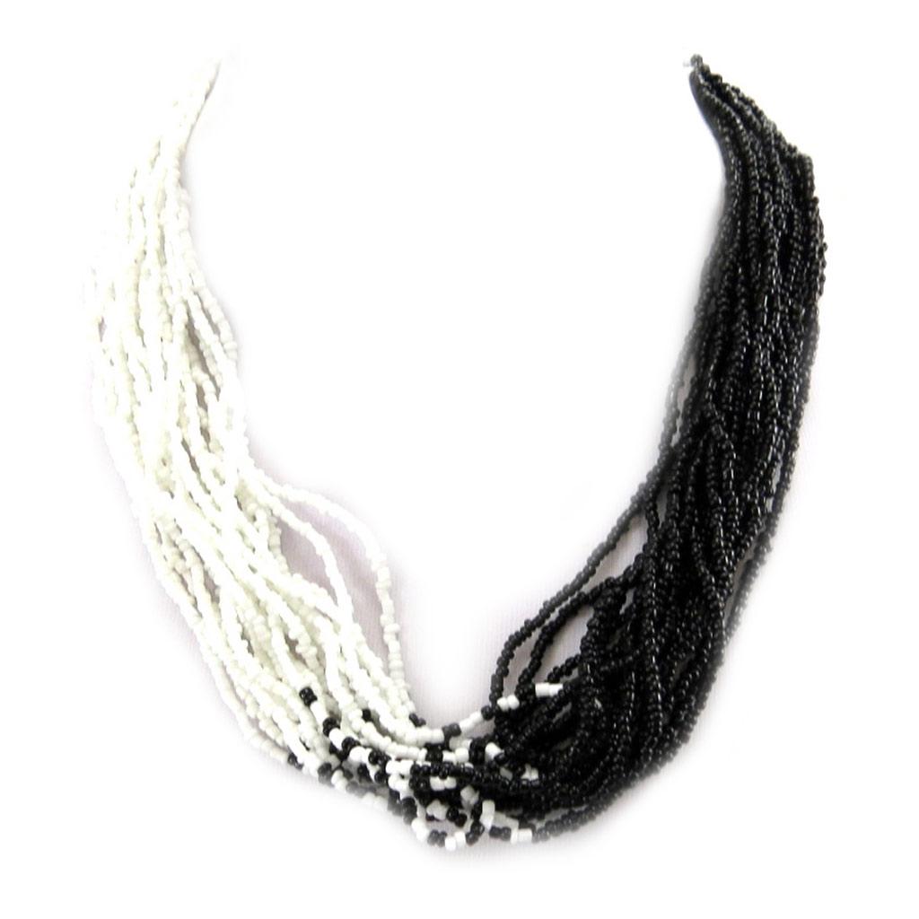 

Les Trésors De Lily [B6125] - Черно-белое ожерелье «Нилабджа»