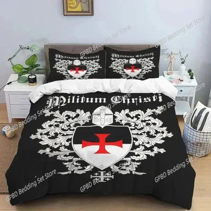 Comforter 3D Print Medieval Knights Templar Bedding Set Bedroom Soft Modern S Comefortable And