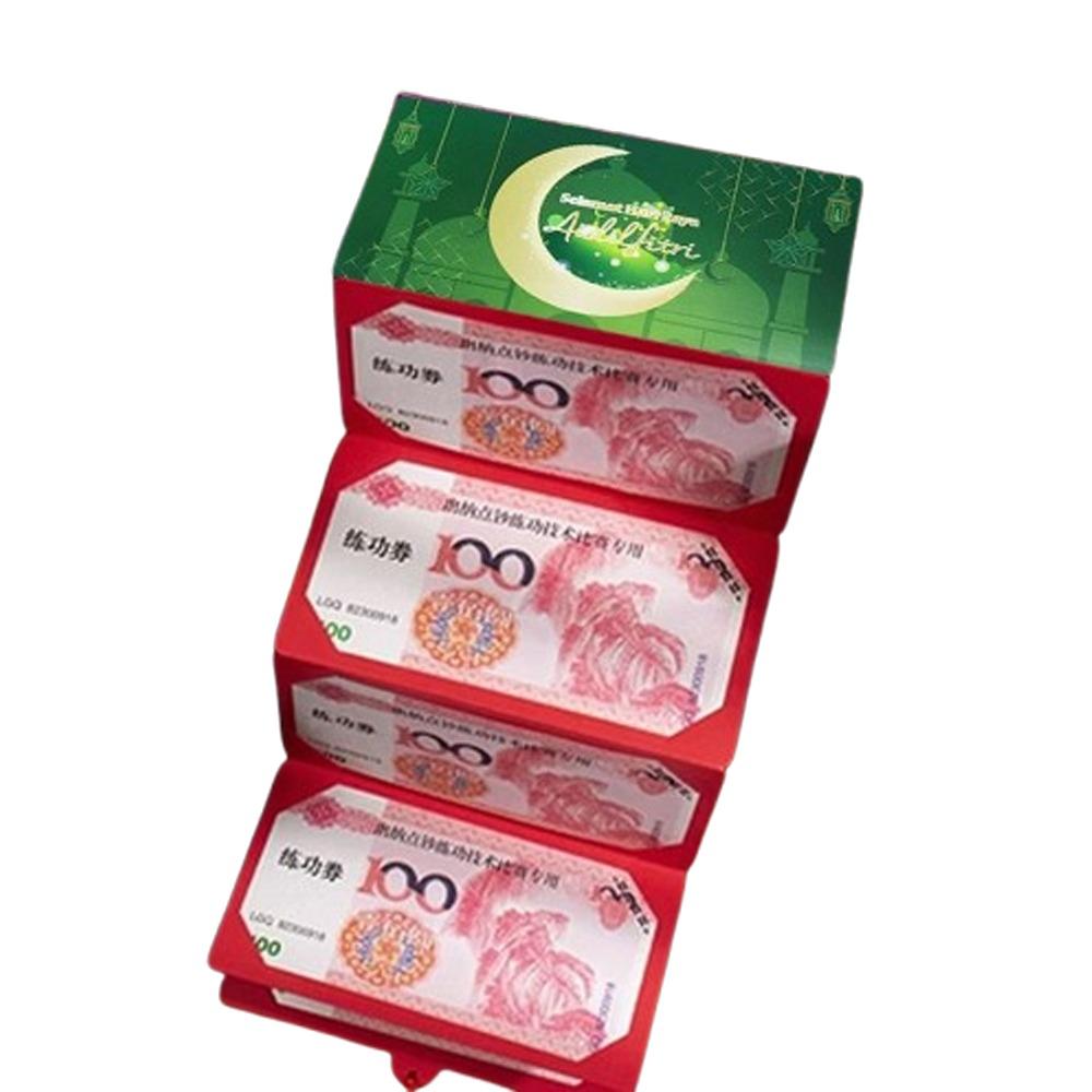 Paper New Year Red Envelopes Bless Words HongBao Folding Red Envelopes Elegant Pattern Eid Mubarak Envelopes Wedding Celebration