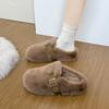 Mao Mao Slippers Women's Outer Wear 2025 New Autumn and Winter One-pedal High-end Mink Plush Cotton Slippers