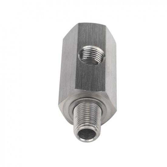 1/8" NPT Oil Pressure Sensor Tee To NPT Turbo Supply Feed Line Gauge Adapter