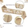 Welcome baby party tin chest flower shoulder strap silk satin set mom dad to be linen strap for baby shower