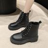 Fashion versatile outer wear casual platform short boots Martin boots 2025 autumn and winter new foreign British style women's boots children
