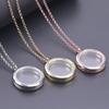 25-35mm Round Locket Charm Necklaces For Women Men Accessories Cage Floating Locket Pendant Necklace Fashion Jewelry Anniversary