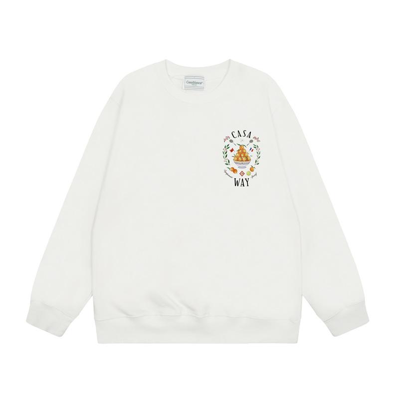 Casa spring and summer fantasy door starry sky castle casa letter long sleeve crew neck sweater couple T-shirt men and women couples