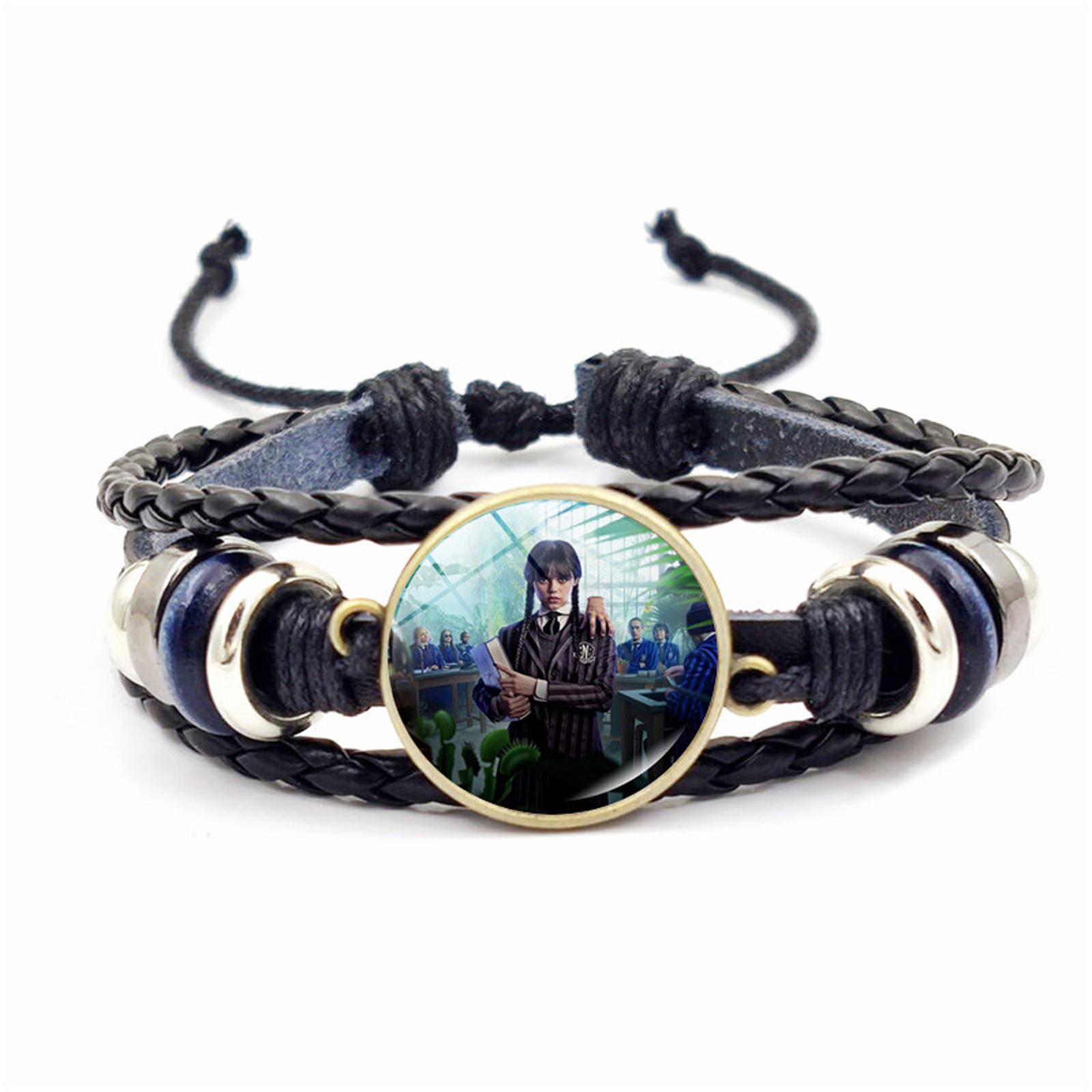 

Винтажный кожаный браслет украшение универсальный популярный браслет из мелких товаров One Size