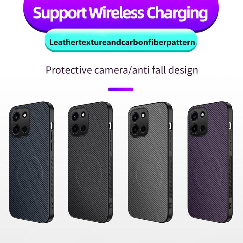 For OnePlus Turbo 6 Case Phone Cover Support Wireless Charging Texture Hard Case Explosion Proof & Shock Absorbing Design Back Cover