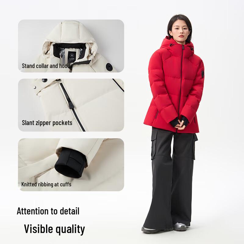 Qianrengang Women's 2025 A/W Short Hooded Down Jacket