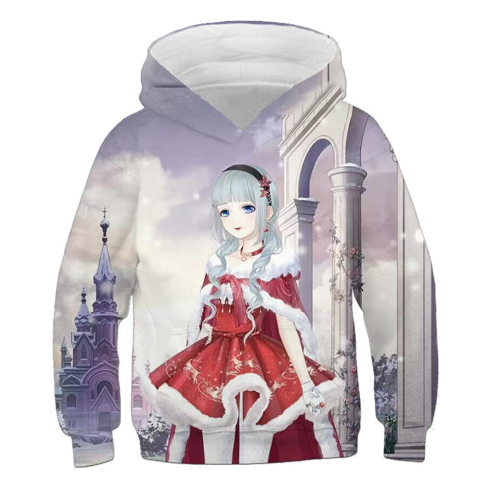 Children's Hoodie Cute Cartoon Christmas Tree Santa Claus Pattern Fun Kids Spring Autumn Hooded Coat Casual Long Sleeve Clothes