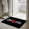 Spit Fires SkateBoards Floor Mat Soft Flannel Absorbent Mat Non-Slip Rug Home Bedroom Bathroom
