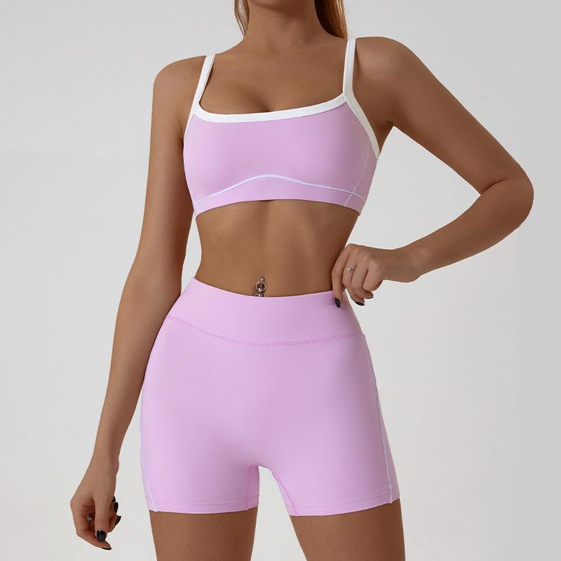 JYL Sleeveless Hollow Back Yoga Shorts Jumpsuit Fitness Bodysuit