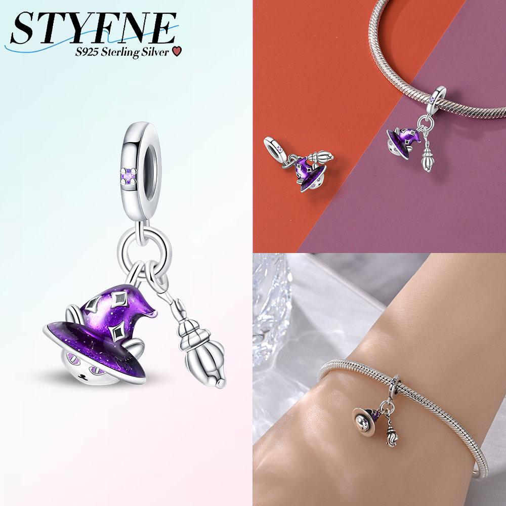 Copper Halloween Skull Bat Pumpkin Boutique Pendant Fit Original Bracelet Charm Beads Necklace Diy Female Jewelry