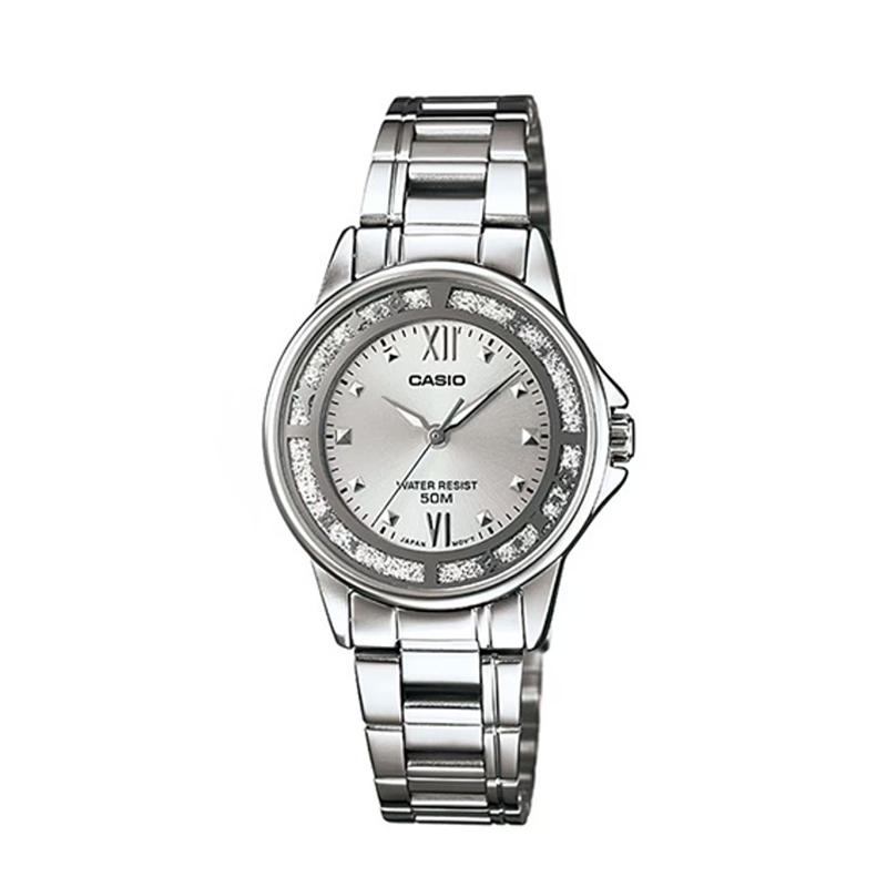 CASIO Customized watch modified series daily waterproof Quartz Steel Strap women s watch silver dial LTP-1391D-7A LTP-1391D-7A серебряный