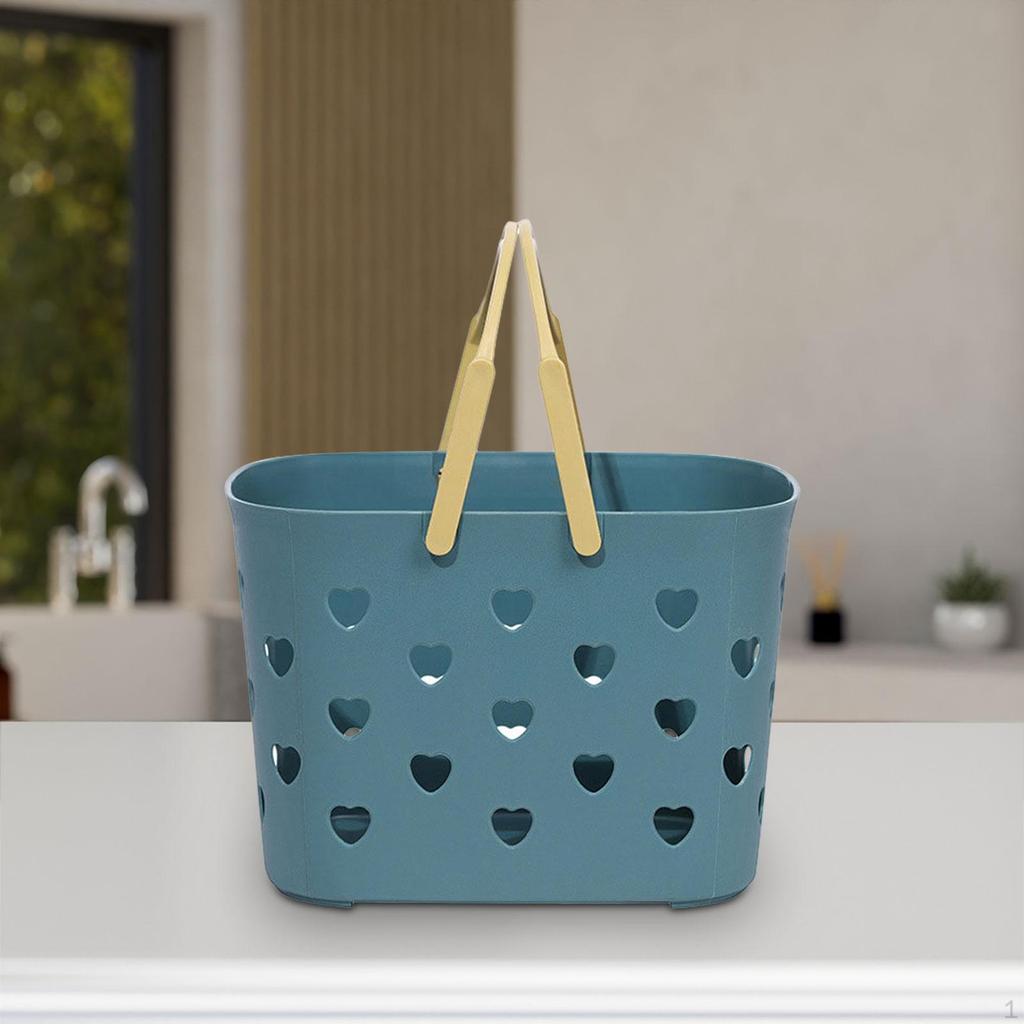 Beach Tote Bag Bathing Basket Organizer Hollow Heart Bath
