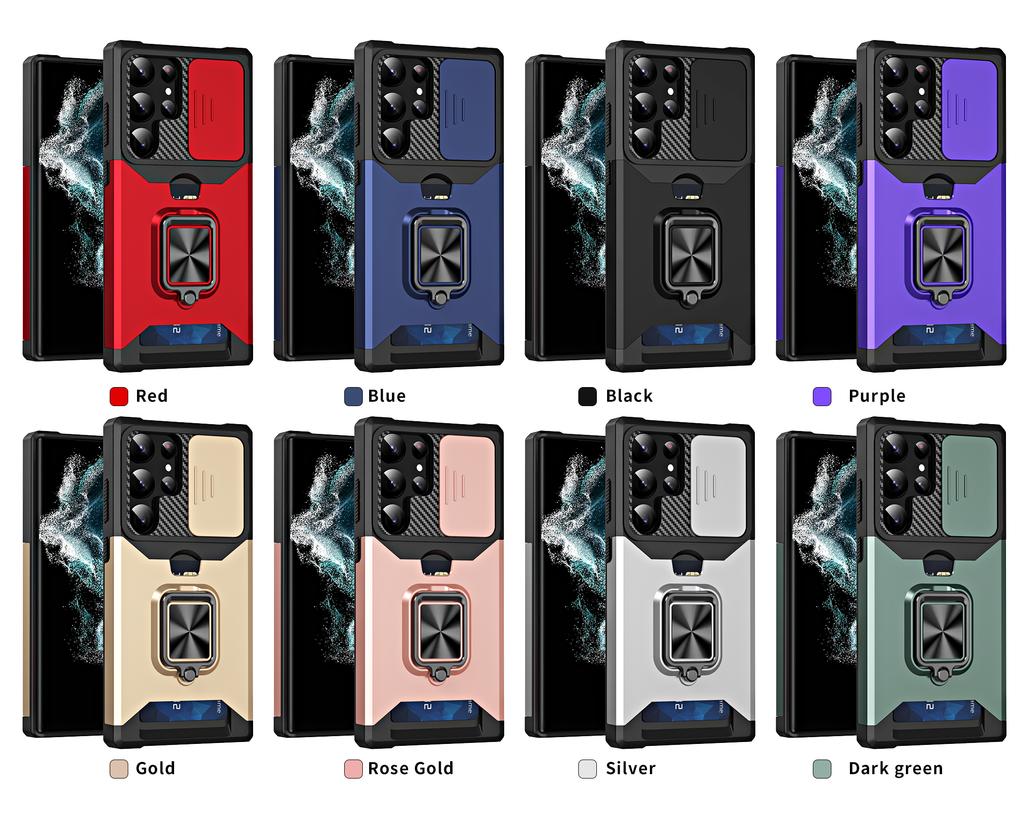 Geldbörsenringhalter Rüstungsständer-Case Samsung S21 S23 S24FE A55 A35 A25 Kartensteckplatz Galaxy S25 S24 S23 S22 Ultra S22 S23Plus