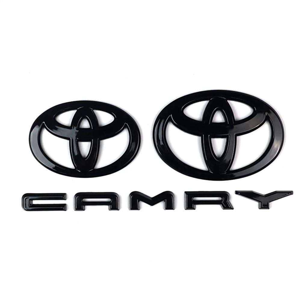 For Toyota Camry XV403pcs/Set Hood Badge Trunk Badge Camry Letters for 2024 2025 9th Generation Toyota Camry OVERLAY Modification Gloss Black