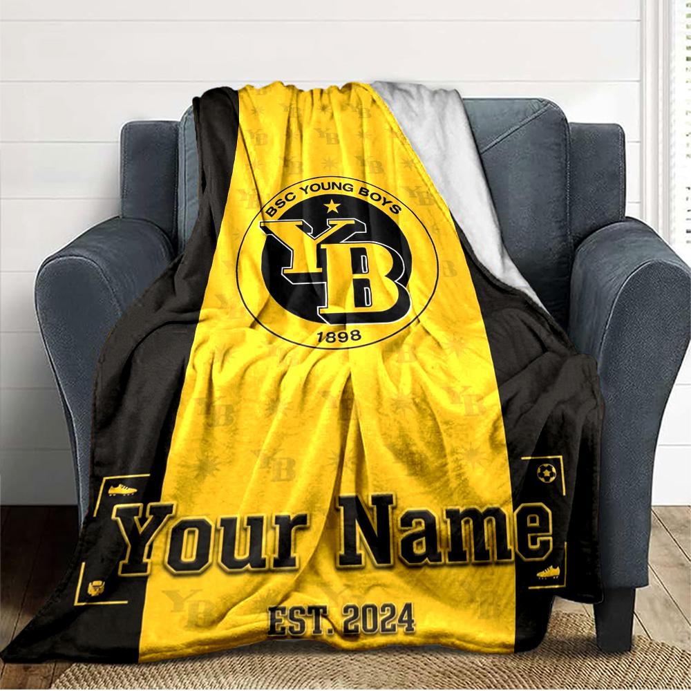 Name Custom BSC Young Boys Print Flannel Blanket High Quality Warm Comfortable Cover for All Seasons Perfect for Gifts Home Decor