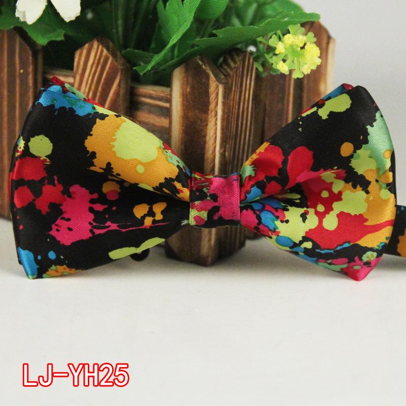 Męska poliestrowa jedwabna mucha z kreskówkowym nadrukiem na wesela i wydarzenia