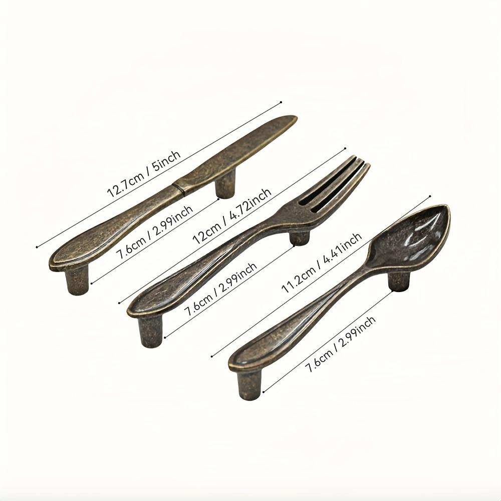 Set of 3 Modern Knife/Spoon/Fork Kitchen Cupboard Door Pull Handle Cabinet Wardrobe Drawer Handle knobse