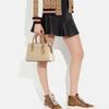 Coach Darcie Color Block Zip Closure Pebble Leather Tote Bag Women handbags Beige CH289-SVVFQ