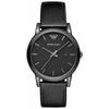 AR1732 Luigi Classic Black Leather Strap Men's Watch
