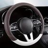 New Style Coffee Brown Car Steering Wheel Cover - All-Season Skin-Feel Nappa Leather Automotive Grip