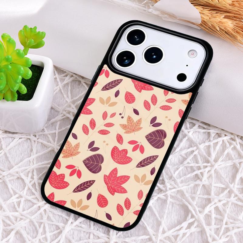 Cute Autumn Leaves Phone Case for iPhone 17 Air 16 15 11 12 14 13 Pro Max Shockproof Cover