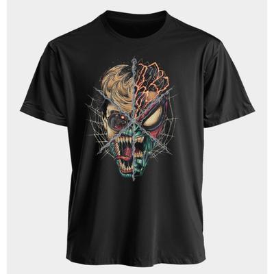 Men's and Women's T-shirts Spider Man Venom Iron Man Summer American Spring and Autumn Sporty Punk Harajuku Short Sleeves