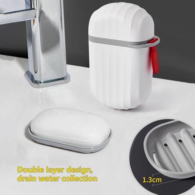 Soap Box Dish Plate With Lid Lock Sealed Travel Hiking Leakproof Container Holder Home Shower Bathroom Soap Storage Cover Case